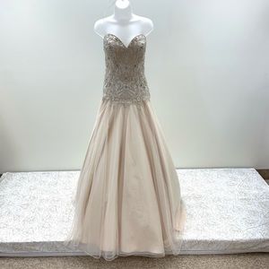 NWT Christina Wu Strapless Beaded Wedding Dress